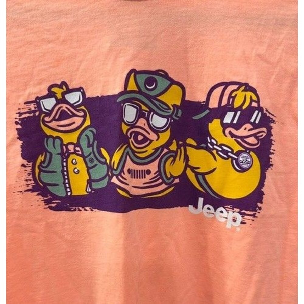 NWT Jeep Duck Duck Jeep Womens T-Shirt Size M Orange Official FC/Lightweight